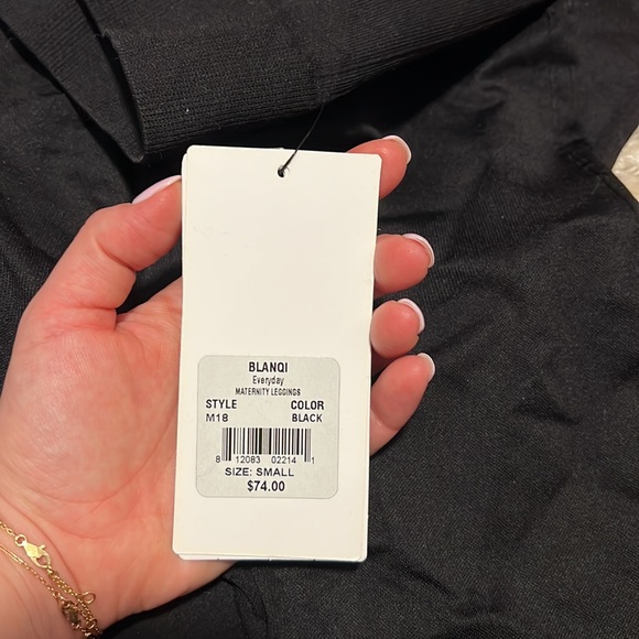 Blanqi everyday black maternity leggings NWT size small - Picture 2 of 2